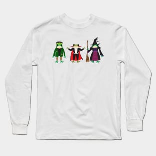 Frogs in Halloween costumes Long Sleeve T-Shirt